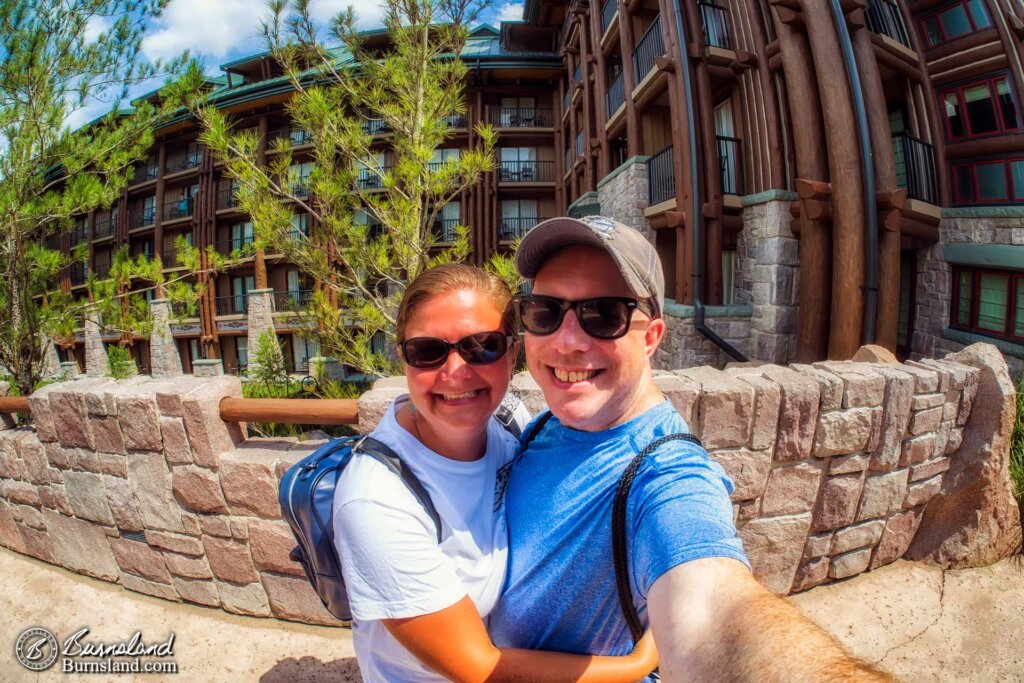 Laura and Steve at the Wilderness Lodge at Walt Disney World