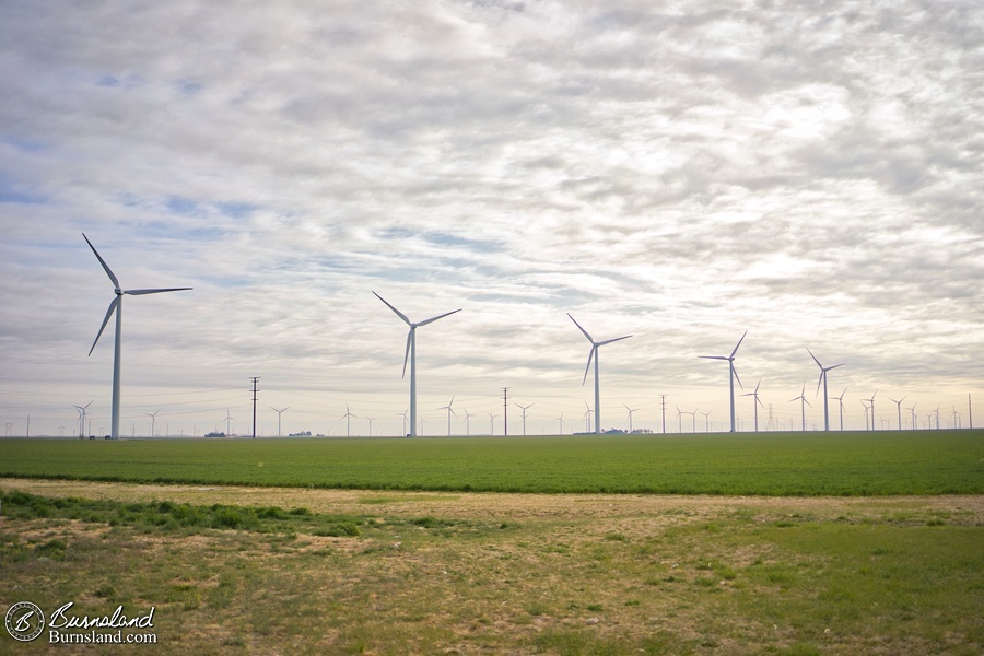 Wind turbines and clouds