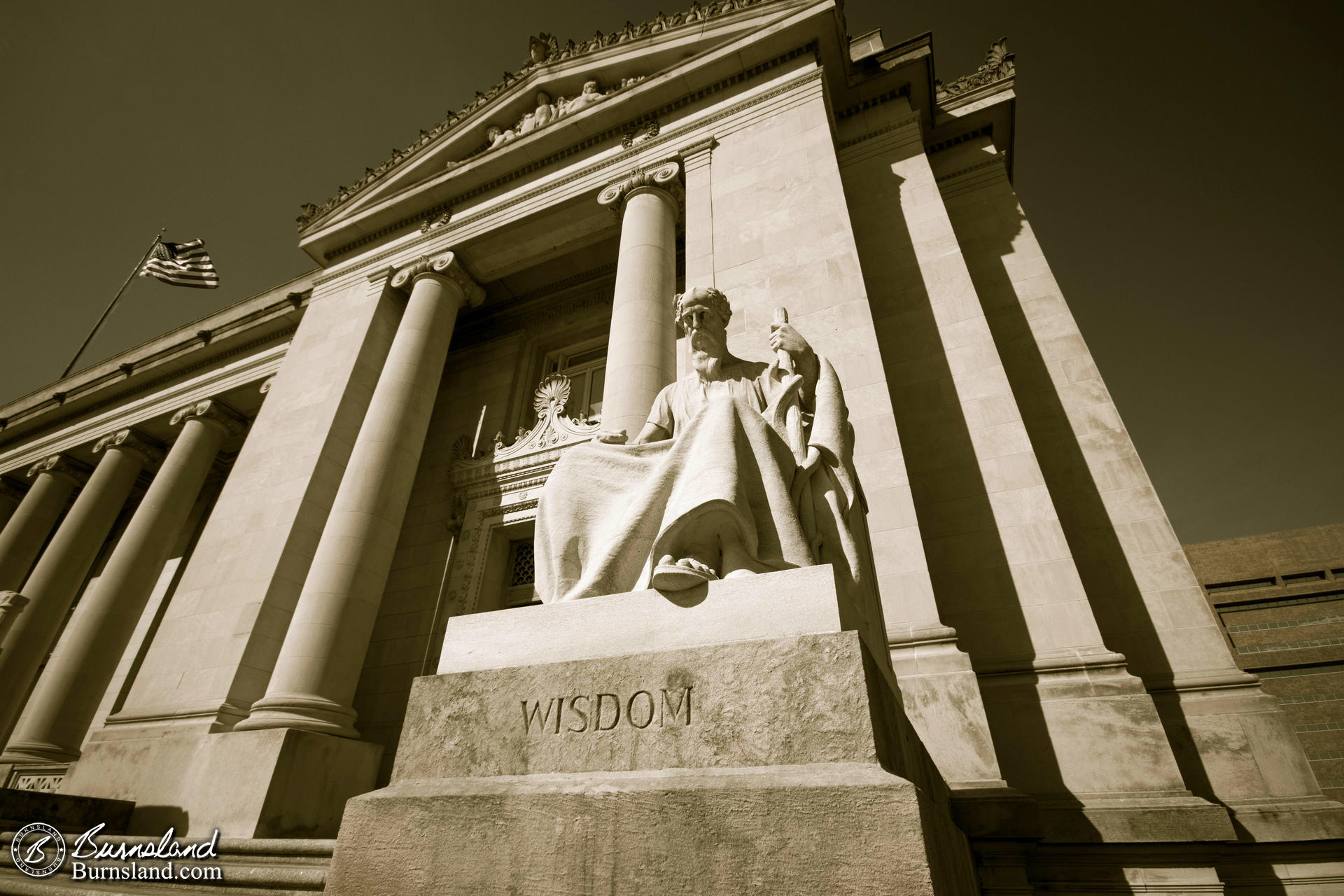 Wisdom is watching at the Shelby County Courthouse in Memphis, Tennessee